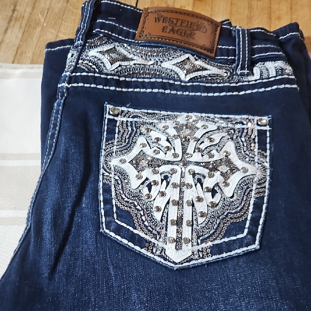 Women's Boot Cut Jeans - Navy Blue